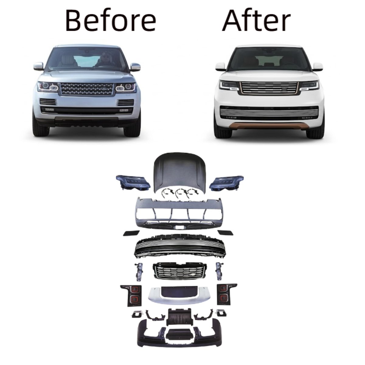 For 2013-2017 upgrade 2023 Vogue SV bodykit (no cutting)