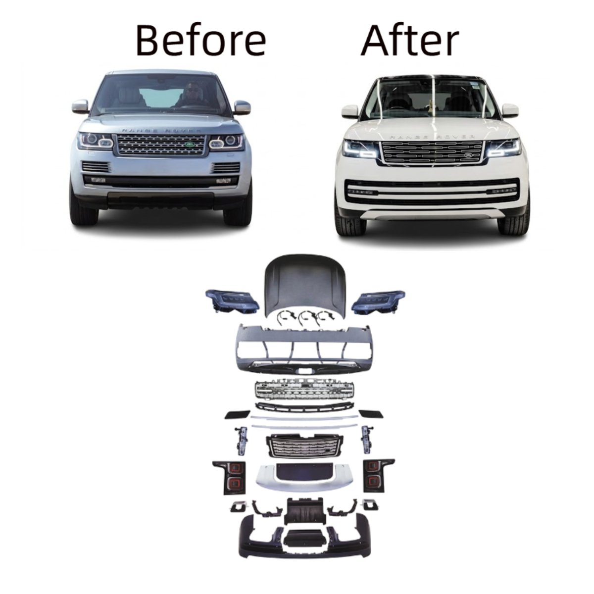 For 2013-2017 upgrade 2023 Vogue bodykit (no cutting)