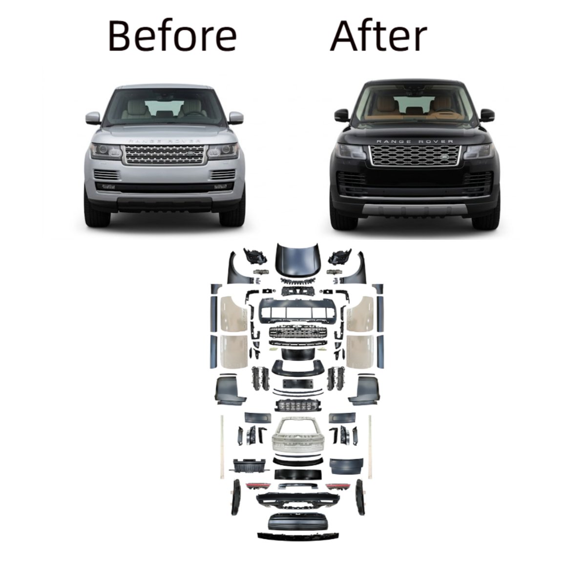 For 2013-2017 upgrade 2023 vogue 1:1 bodykit