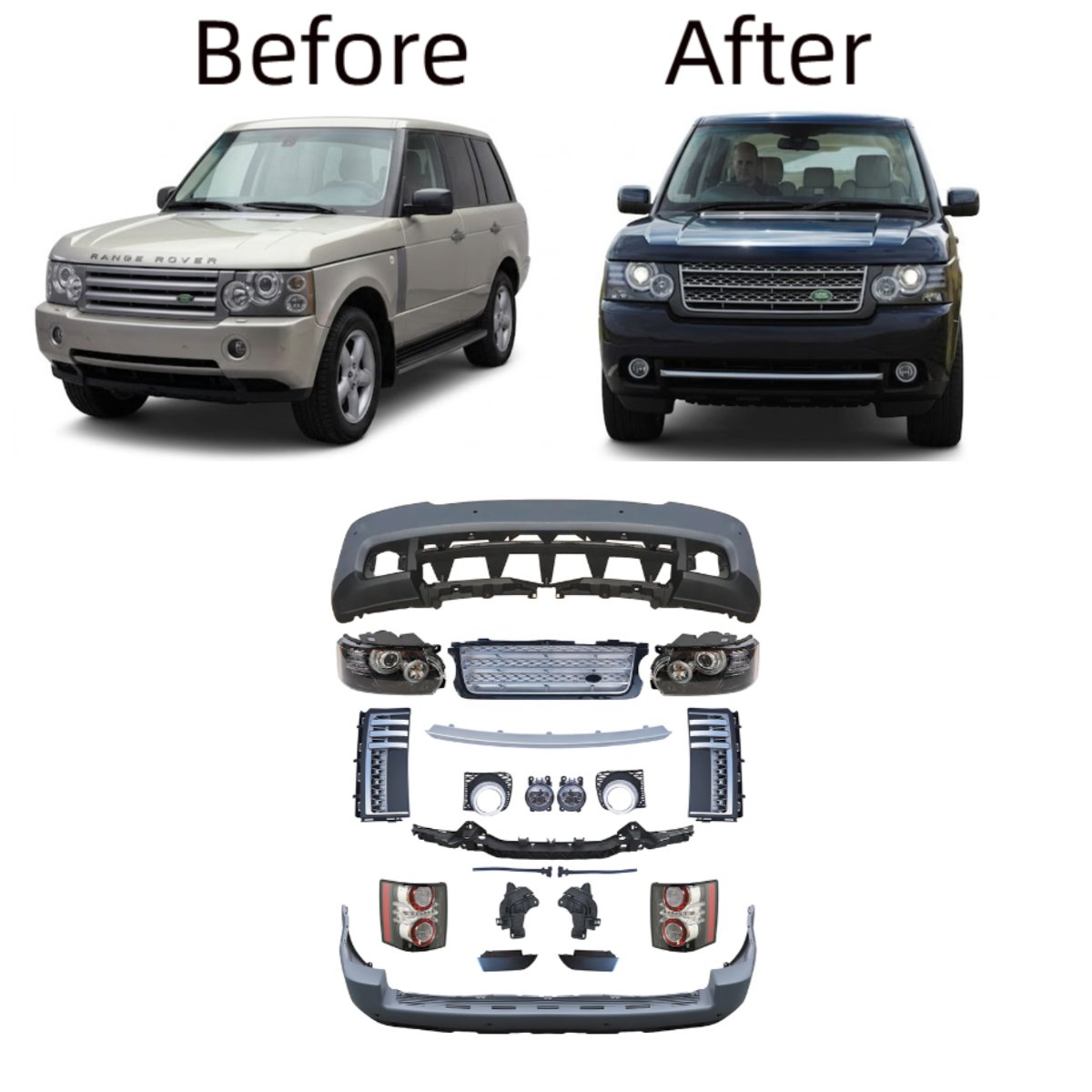 For 2005-2009 vogue up 2010-2012 bodykit