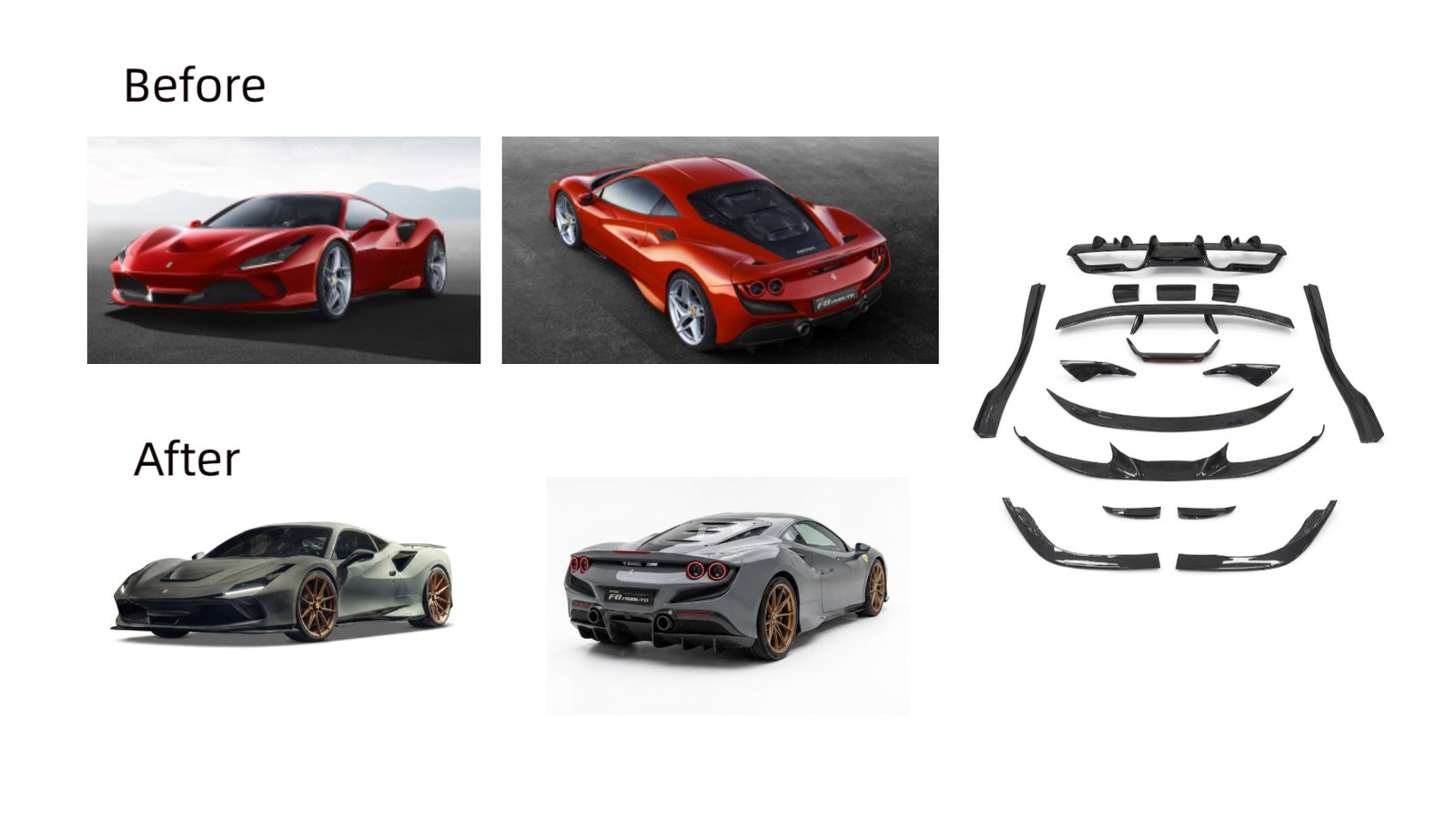 Ferrari F8 upgrade novitec style bodykit
