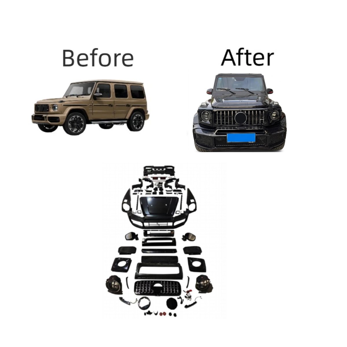2002-2018 old model up 19-24 2nd brabus bodykit