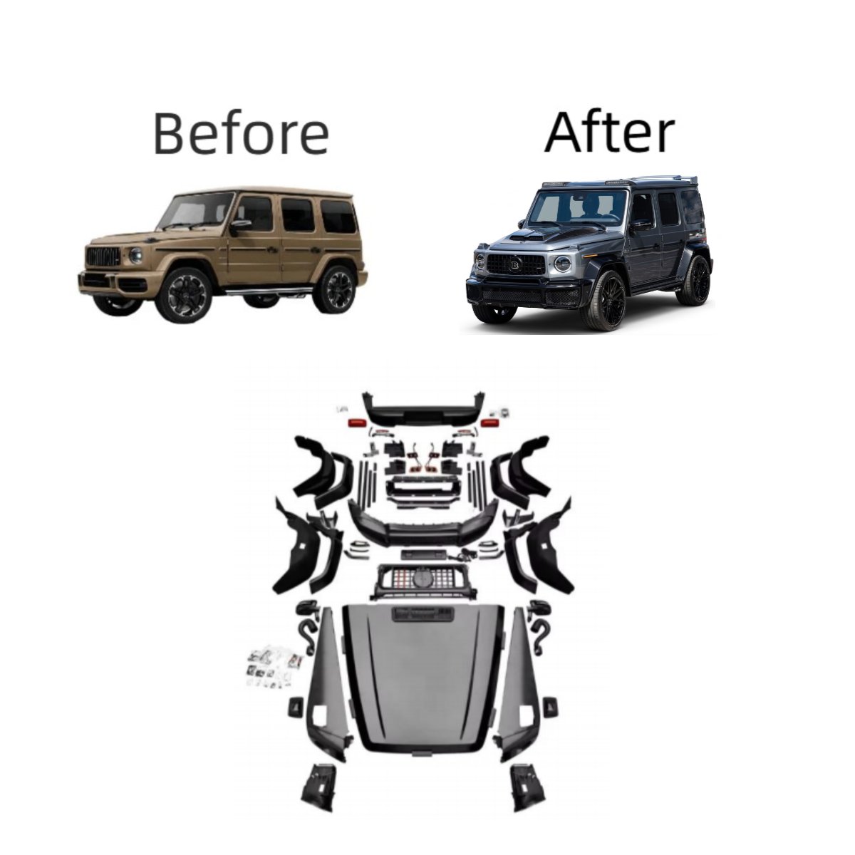 2002-2018 up 2019-2024 3th brabus bodykit